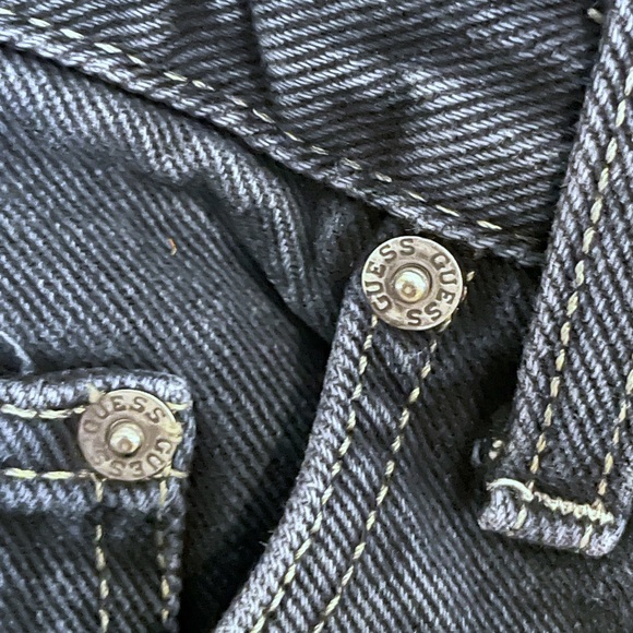 Vintage GUESS faded black/charcoal denim jeans, made in Canada π¨π¦ , size 32 - Picture 8 of 16